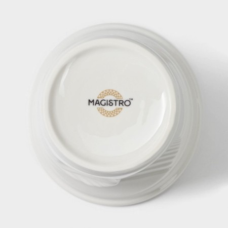 Набор кружек фарфоровых Magistro «Бланш», 2 предмета: 400 мл, цвет белый-3