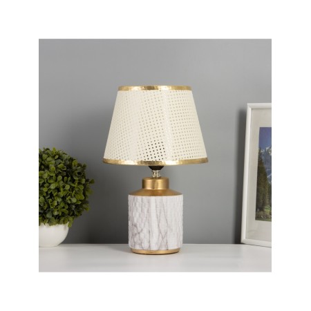 Table lamp "Marble" 1x40W E27 white/gold 22.5x22.5x35cm