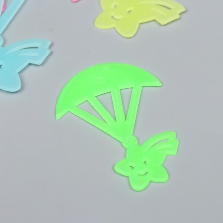 Stick phosphorus plastic "Star with parachute" set of 12 pcs MIX 17x12 cm-1