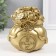NECKE Polystone for bronze "A bag with a large Chinese coin" 10.5x10.5x12 cm