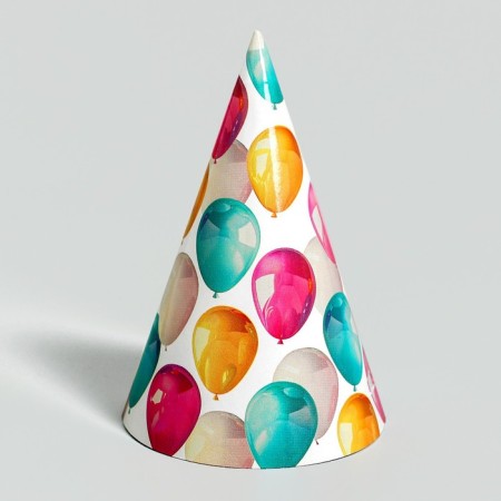 Paper cap “Happy birthday. Balls ”, in the set 6 pcs.-1