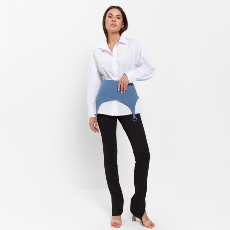 Юбка-баска женская джинсовая MIST: Denim р.44, синий-4