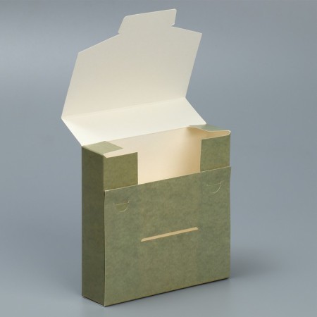 Box a gift folding envelope, packaging, “olive”, 15 x 15 x 4 cm-3