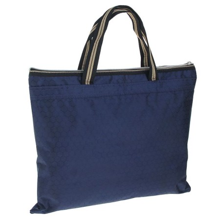 Portfolio 1 A4 department, textile, on lightning, with handles, with pockets, blue-1