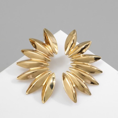 Earrings Metal "Atmosphere" Yarilo Mini, Color Gold-1