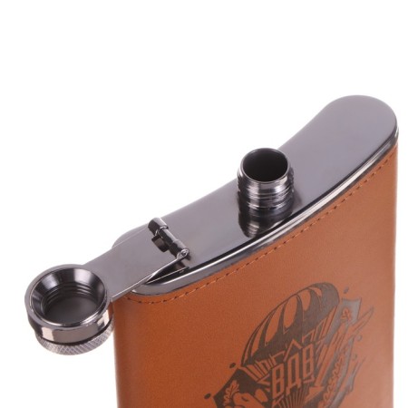 Flask for alcohol and water, 270 ml, "Airborne Forces", stainless steel, gift, army, 9 oz-3