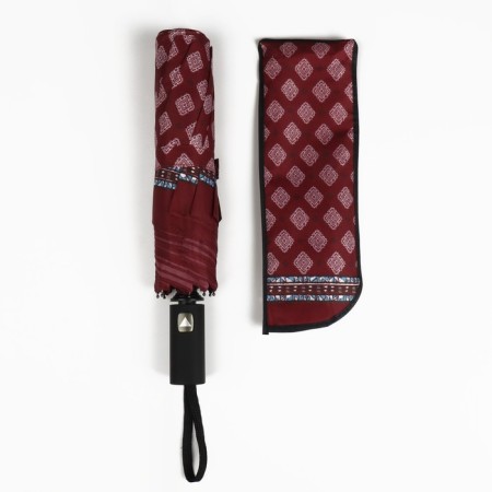 The umbrella semi -automatic "Ornament", Eponge, 3 additions, 8 spokes, r = 48 cm, color mix-8