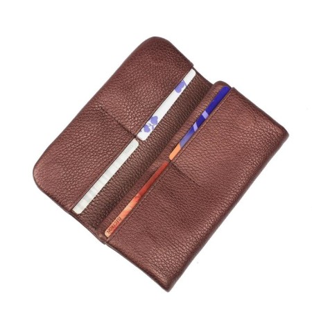 N/k wallet, valve, pockets 4, department/coins 1, departments 2, color Bordeaux metallic-1