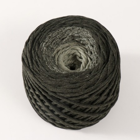 Cotton cord 3 mm 220m/240 ± 5 g gradient (dark hacks/wormwood)-1