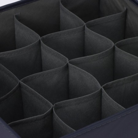 Organizer for linen 16 cells LADOM, 32x32x12 cm, graphite color-3