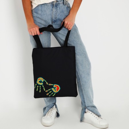 Bag Schoper "Hands" 35x0.5x40 cm, Department without lightning, without lining, black-7