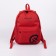 Young backpack from the textiles with lightning, 1 pocket, textura, red color
