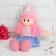 Soft toy "doll", in a hat, color mix