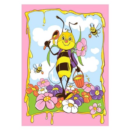 Blanket, size 100 × 118 cm, print print, pink-2