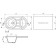 Kitchen Washing Ulgran U110-341, 775x500 mm, ultra-white color