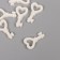 Decor for creativity Polystone "Key with heart" White set 6 pcs 2x3 cm