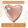 A set of foil balls 19 “hearts”, pink gold, 25 pcs.