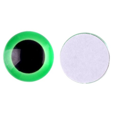 Elose -based eyes, set of 10 pcs., Size 1 pc. - 12 mm, green color