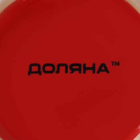 Plate ceramic deep shade “red peas”, 700 ml, d = 18 cm, red color-4