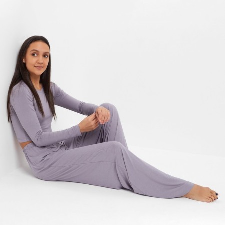 Female set (longshit, trousers) minku: Home Collection Color gray, size 44-4