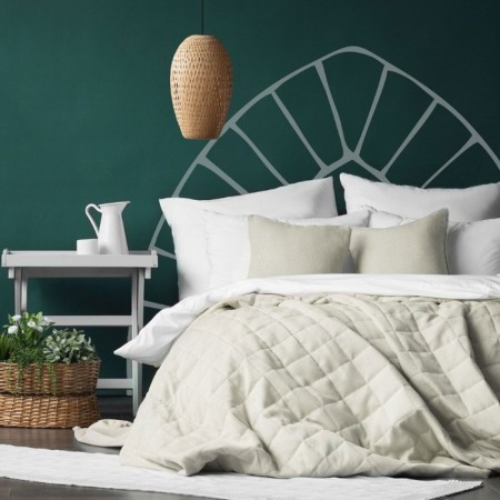 Jerry set: cover 160 x 220 cm, pillowcase 40 x 40 cm - 2 pcs, cream color-1