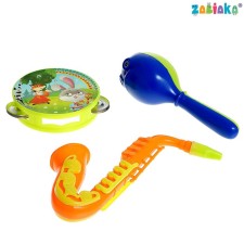 A set of musical instruments, the colors of mix