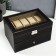 Casket for a double clock 20 departments to the leatherette "Classic" black matte 16.5x28x21 cm