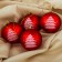 Set of balls plastic D-8 cm, 4 pcs "Christmas tree" red