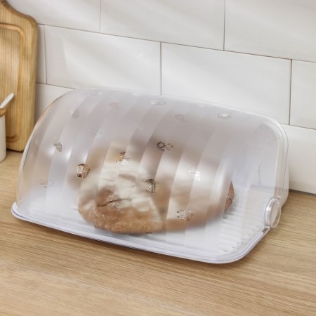 Plastic breadbag "rondo", 34.5 × 27.3 × 16.5 cm, white color