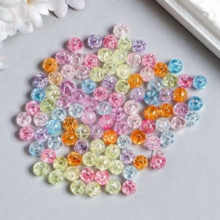 Beads for creativity Plastic "Transbound Ball" set of 25 grams mix 0.6x0.6x0.6 cm-1