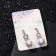 Earrings with pearls "Balls and clutch of rings", white color in silver