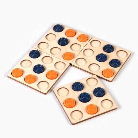 Board game, checkers "Cool five", 4 fields 12 x 12 cm, checker 2.2 x 0.7 cm-3