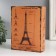 Broke Broke Wood, leatherette "Damn the Eiffel Tower" 6x15x20 cm