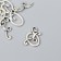 Decor Metal for the creativity of locks "curls" silver 3316M016 1.8x1.6 cm