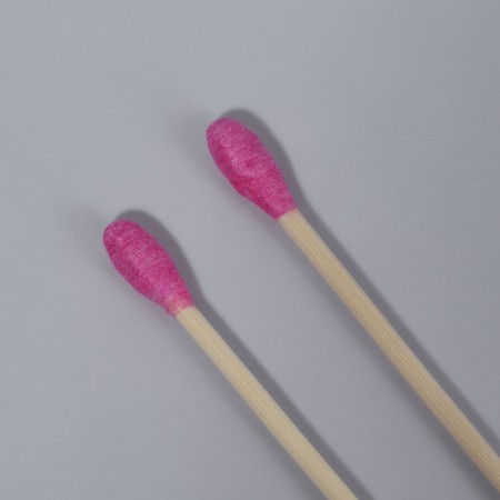 Cotton -based sticks, 7 cm, 112 pcs, in a plastic organizer, pink color-5