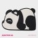 Panda-40 × 60 cm, black and white color rug.