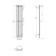 Electric Dvin heated towel rail X-4 Plaza Neo, 1200x180 mm, dimmer, polished