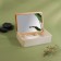 Boxing for storing cosmetic supplies "Bamboo", with a mirror, 4 sections, 18 × 13 × 5 cm, white/brown color