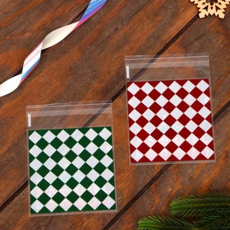 BOPP package with sticky tape, "festive mood", 10*11+3cm-2