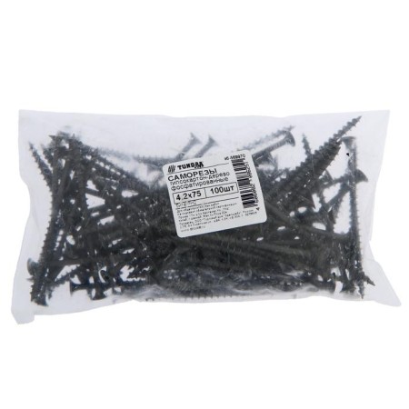 Self-tapping screws gypsum plasterboard-drone tundra Krep 4.2x75 mm, phosphate, 100 pcs.-1