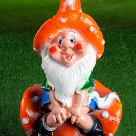 Garden figure "Dwarf on fly agaric" 23x14x51cm-1