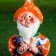 Garden figure "Dwarf on fly agaric" 23x14x51cm