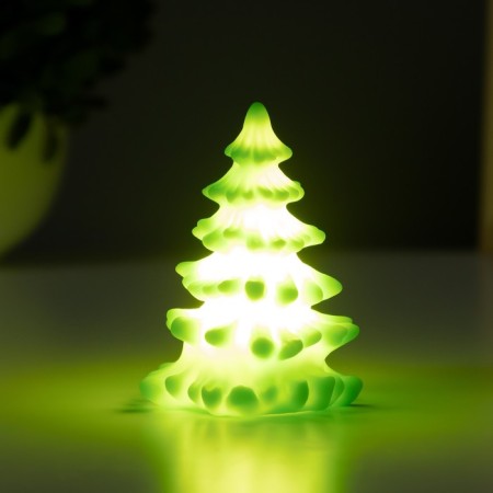 Nightlight "Christmas tree" 2W LED LR44 green 6x6x9cm-2