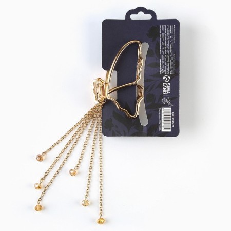 Hair crab with a chain Believ in Love, 14 x 6 x 3 cm-5