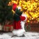 Santa Claus "In a red fur coat with a New Year's wreath" 16x30 cm