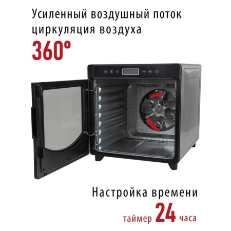 Pioneer FD108, 700 W, 10 tiers, silver vegetables and fruits.-3