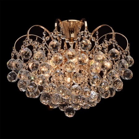 Pearl chandelier 6x60W E14 gold-4