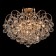 Pearl chandelier 6x60W E14 gold
