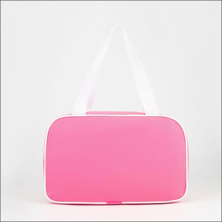 Lightning bag, external pocket, textura, pink color-2