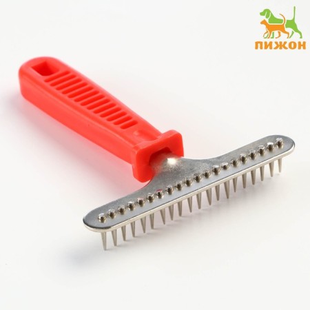 Comb-breeze with cone-shaped teeth, 11 x 15.5 cm, red
